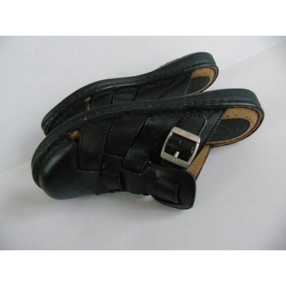 Vintage Born Hand Crafted Footwear Women's Shoe Black Leather Woven Silve Buckle - Picture 7 of 7